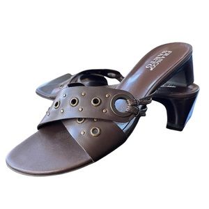 Franco Sarto Brown Slide Sandal size 8.5